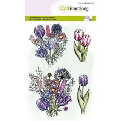 CraftEmotions Dimensional Clear Stamps - Tulpenstrauß